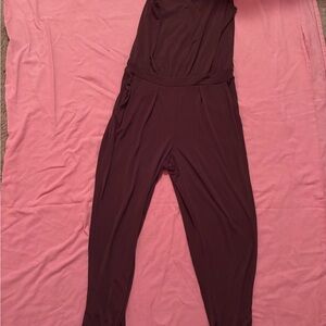 Attention Deep Burgundy Jumpsuit